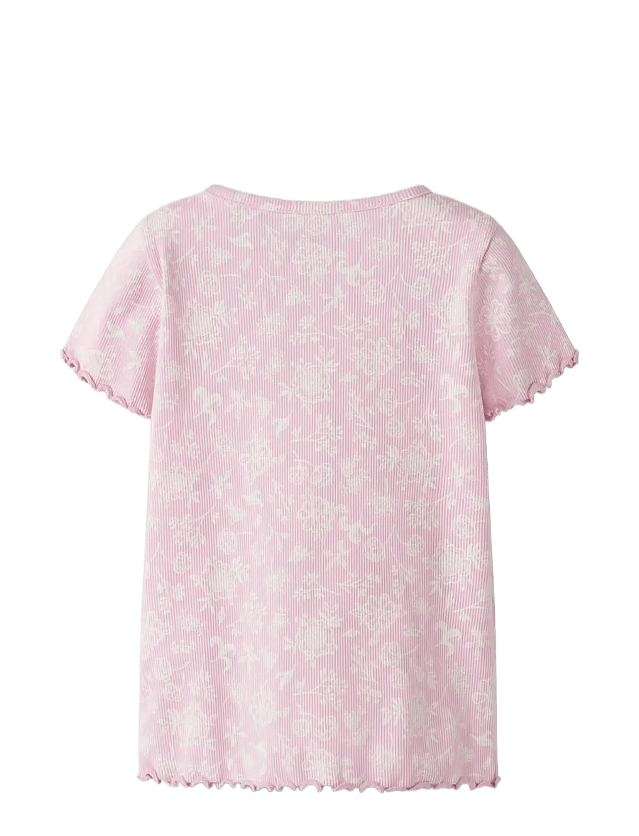 name it - NMFVEMIA AOP SS SLIM TOP - kurzärmelige - pirouette - 2