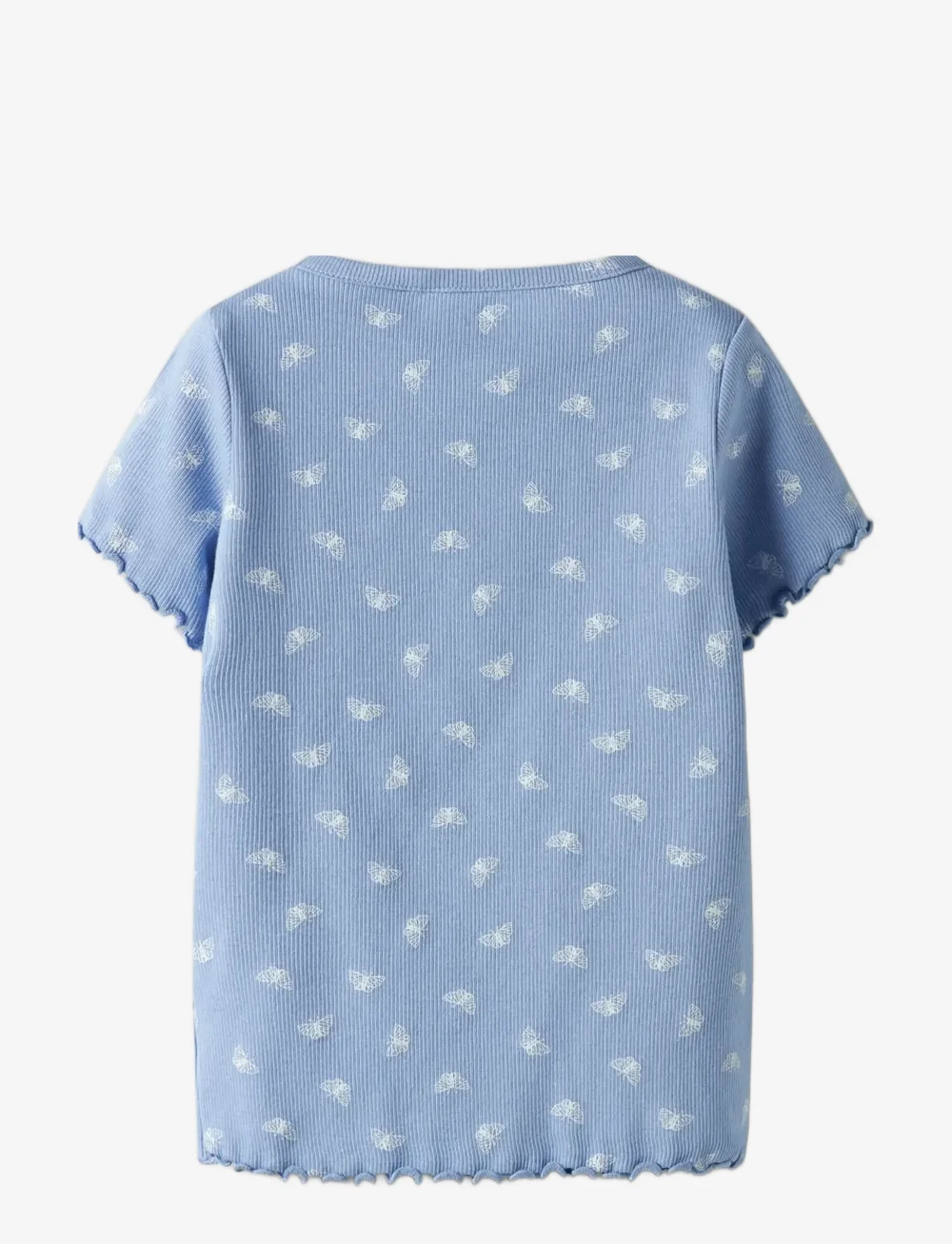 name it - NMFVEMIA AOP SS SLIM TOP - kurzärmelige - serenity - 1