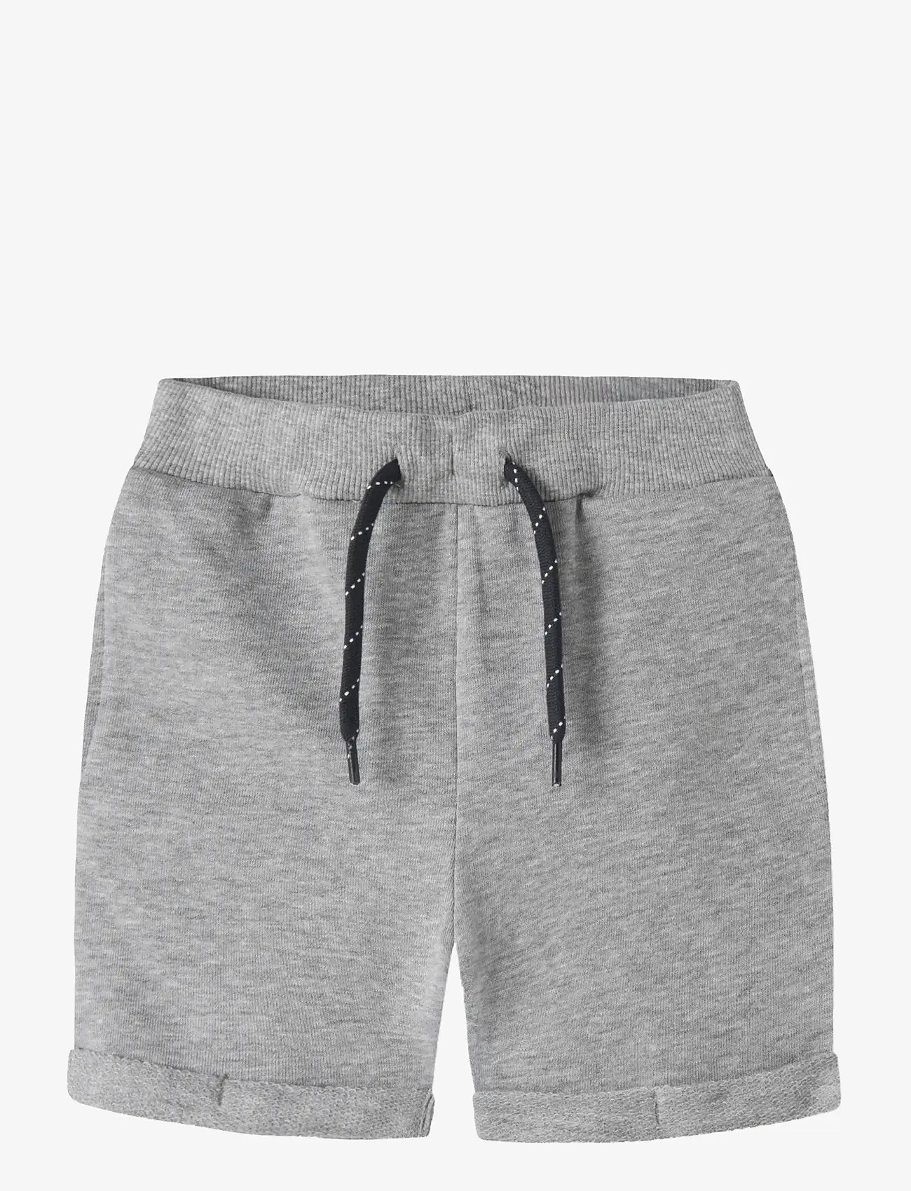 name it - NMMVASSE SWE LONG SHORTS UNB - sweatshorts - grey melange - 0