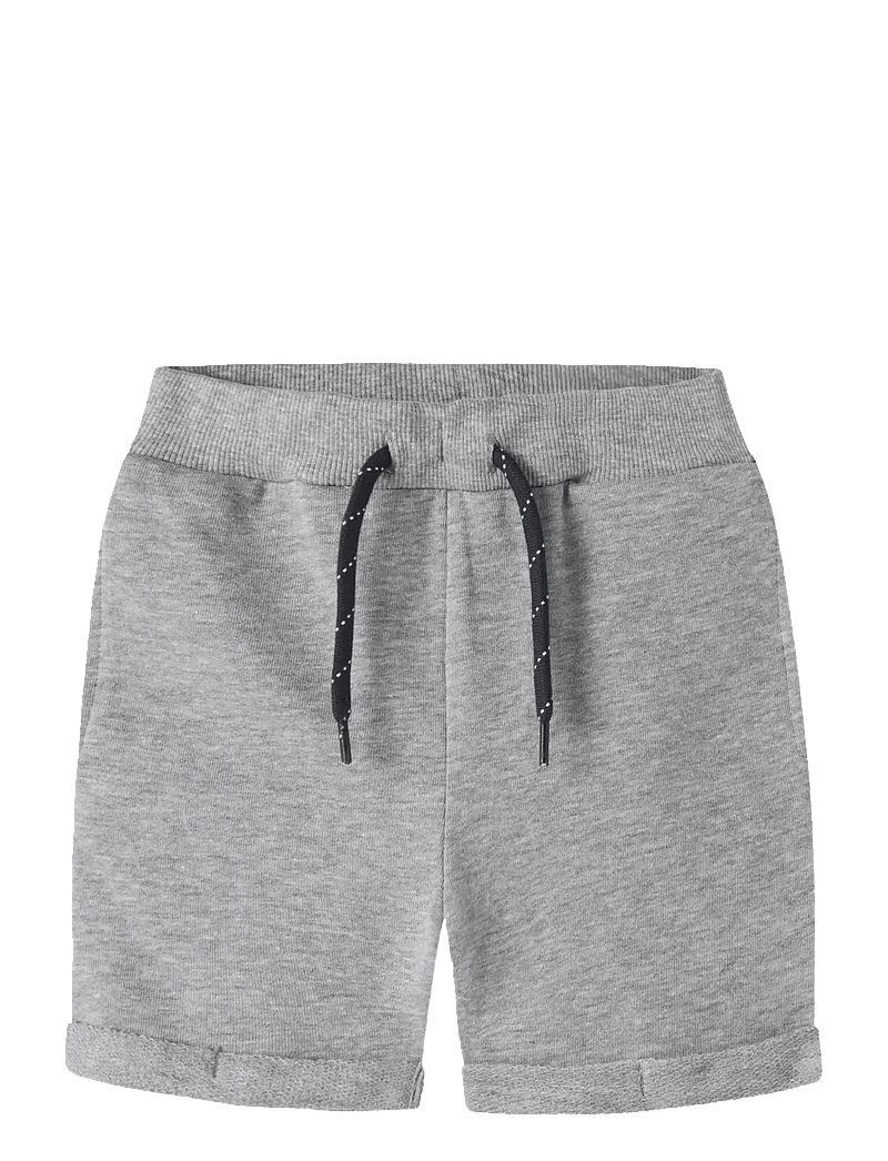 name it - NMMVASSE SWE LONG SHORTS UNB - sweatshorts - grey melange - 0