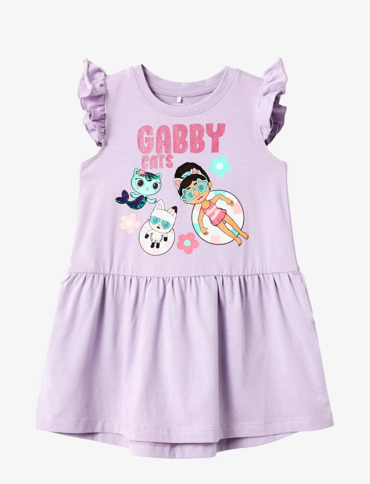 name it - NMFMEMMA GABBY CAPSL DRESS BFU - short-sleeved baby dresses - orchid petal - 1