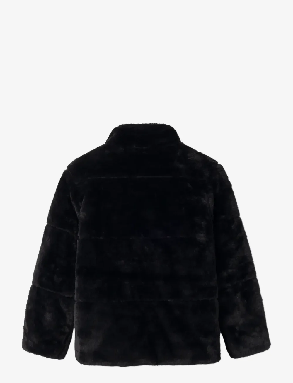 Black faux fur zip up jacket shop