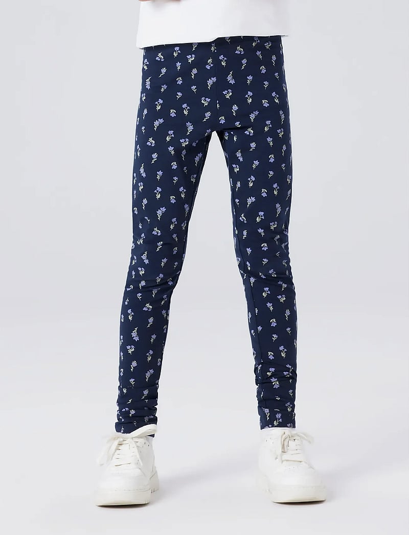 name it - NKFVIVIAN AOP LEGGING NOOS - leggings - dark sapphire - 3