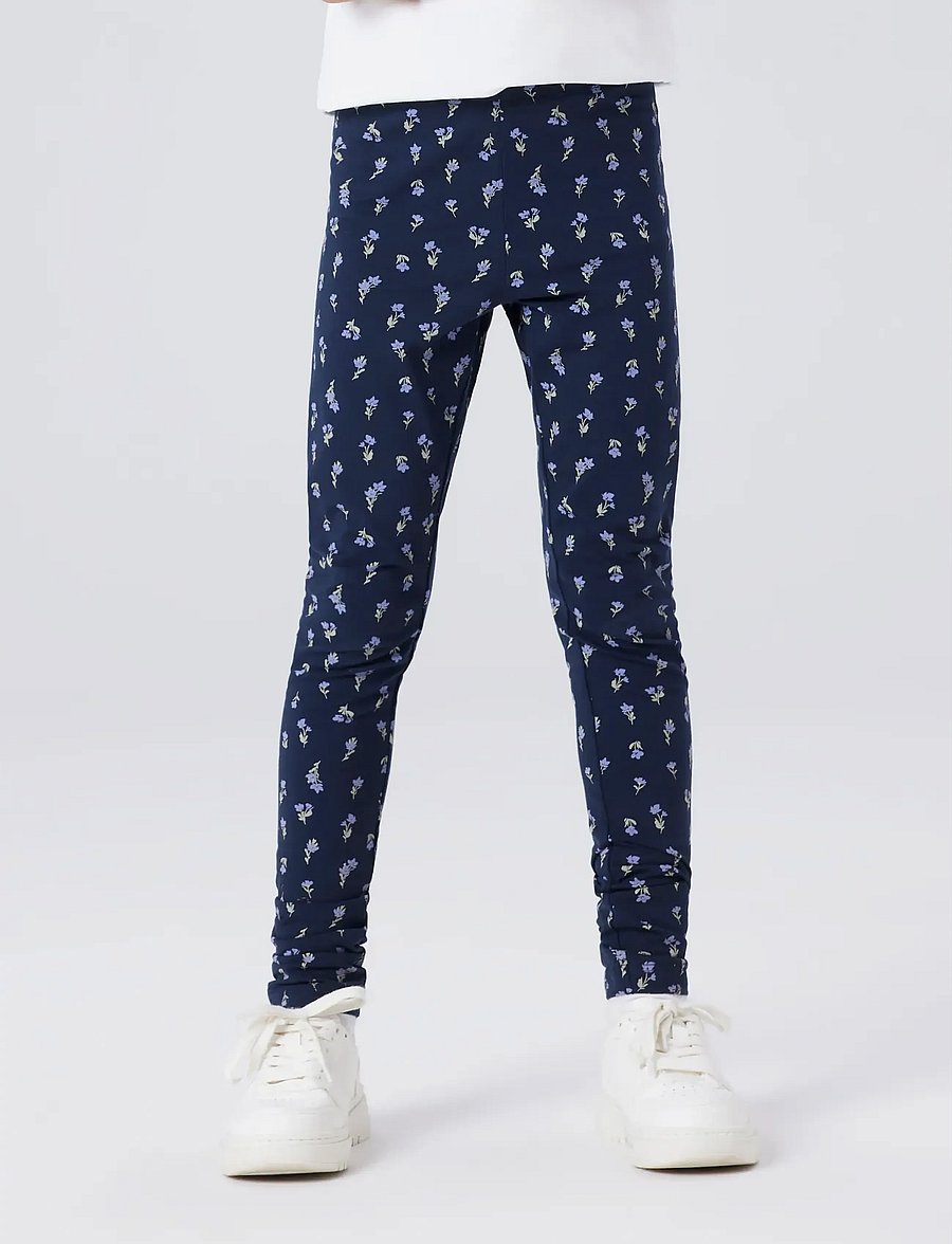 name it - NKFVIVIAN AOP LEGGING NOOS - leggings - dark sapphire - 3