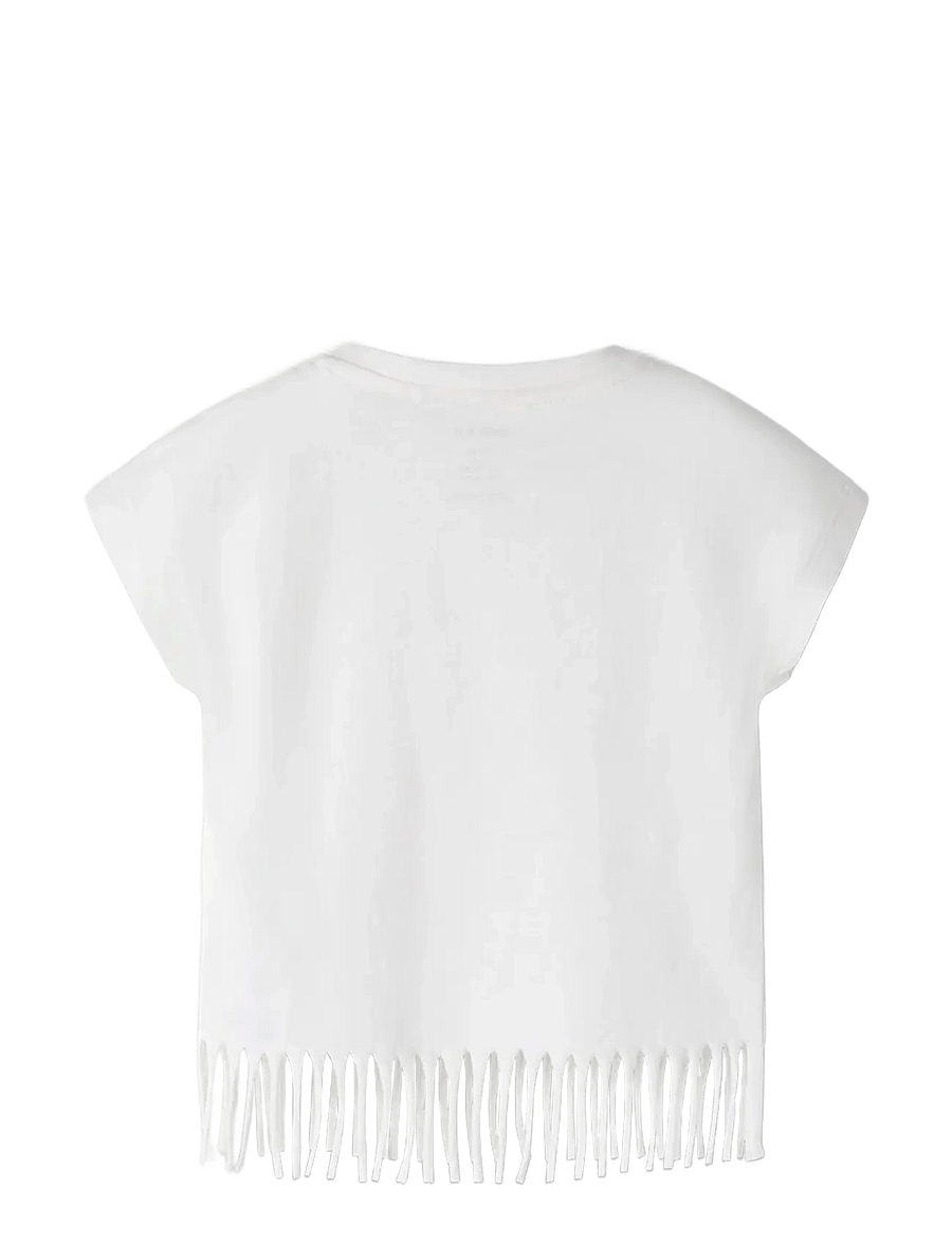 name it - NMFVALONE CAPSL SHORT TOP - kurzärmelige - cloud dancer - 1