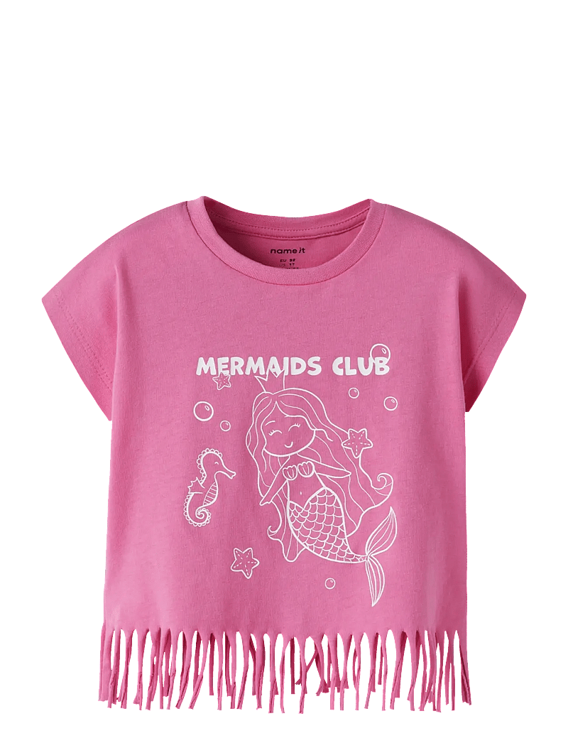 name it - NMFVALONE CAPSL SHORT TOP - kurzärmelige - strawberry moon - 0