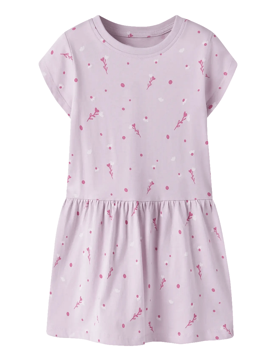 name it - NMFVILINSE CAPSL DRESS - kurzärmelige babykleider - lavender fog - 0