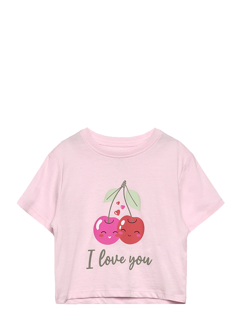 name it - NMFVILINSE SS NREG SHORT TOP - kurzärmelige - cradle pink - 0