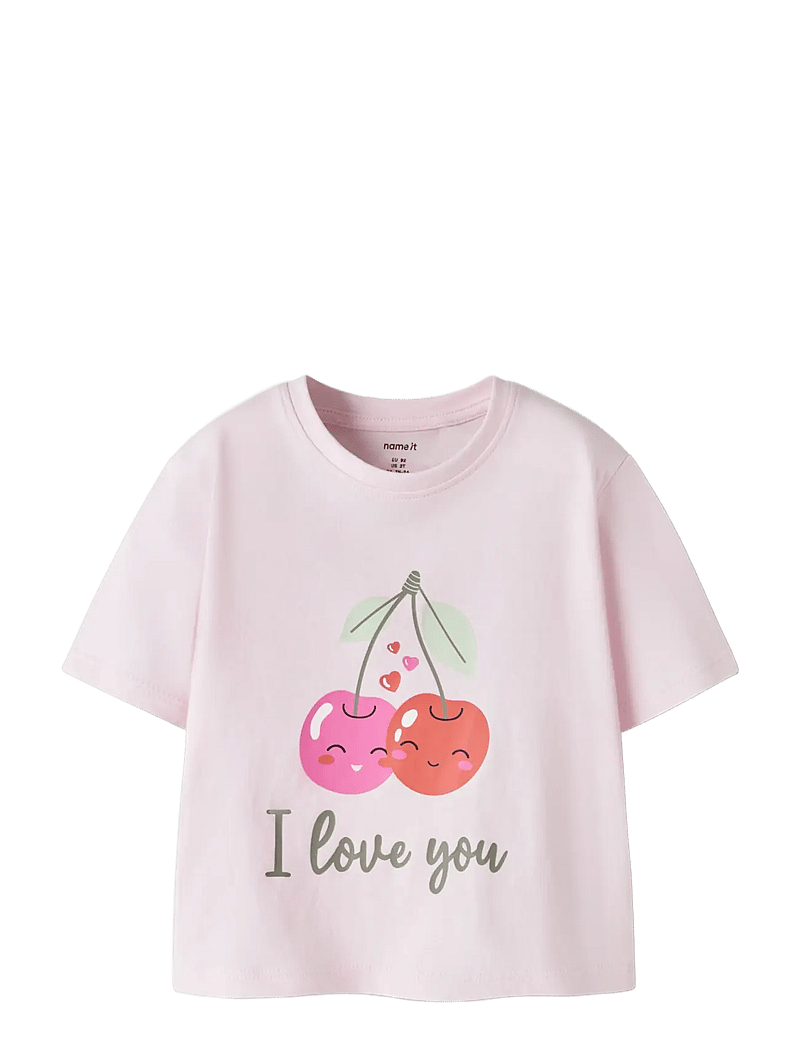 name it - NMFVILINSE SS NREG SHORT TOP - kurzärmelige - cradle pink - 2