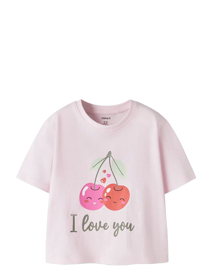 name it - NMFVILINSE SS NREG SHORT TOP - lühikeste varrukatega t-särgid - cradle pink - 2