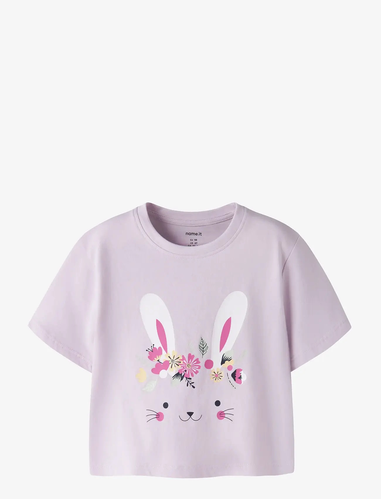name it - NMFVILINSE SS NREG SHORT TOP - kurzärmelige - lavender fog - 0