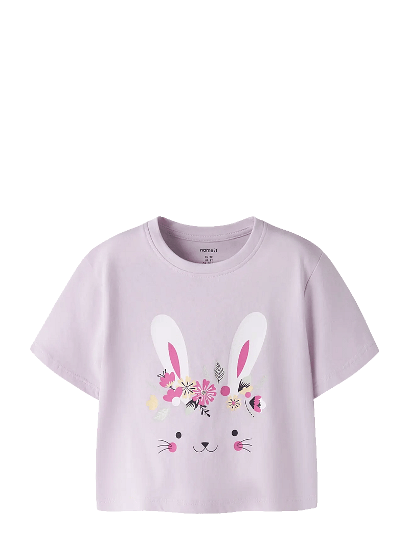 name it - NMFVILINSE SS NREG SHORT TOP - kurzärmelige - lavender fog - 0