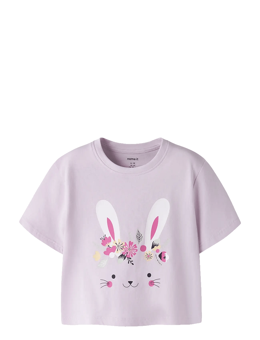 name it - NMFVILINSE SS NREG SHORT TOP - kurzärmelige - lavender fog - 0