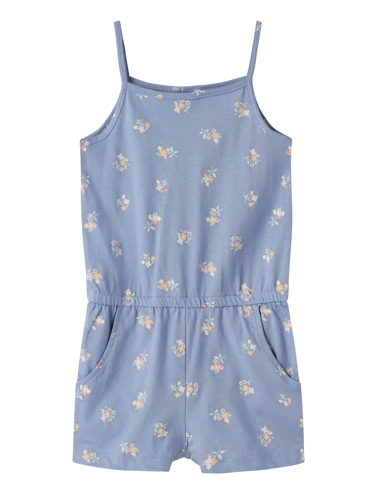 name it Nmfvigga Strap Suit, Børn, Blomstret Playsuit, Lila, Str: 104