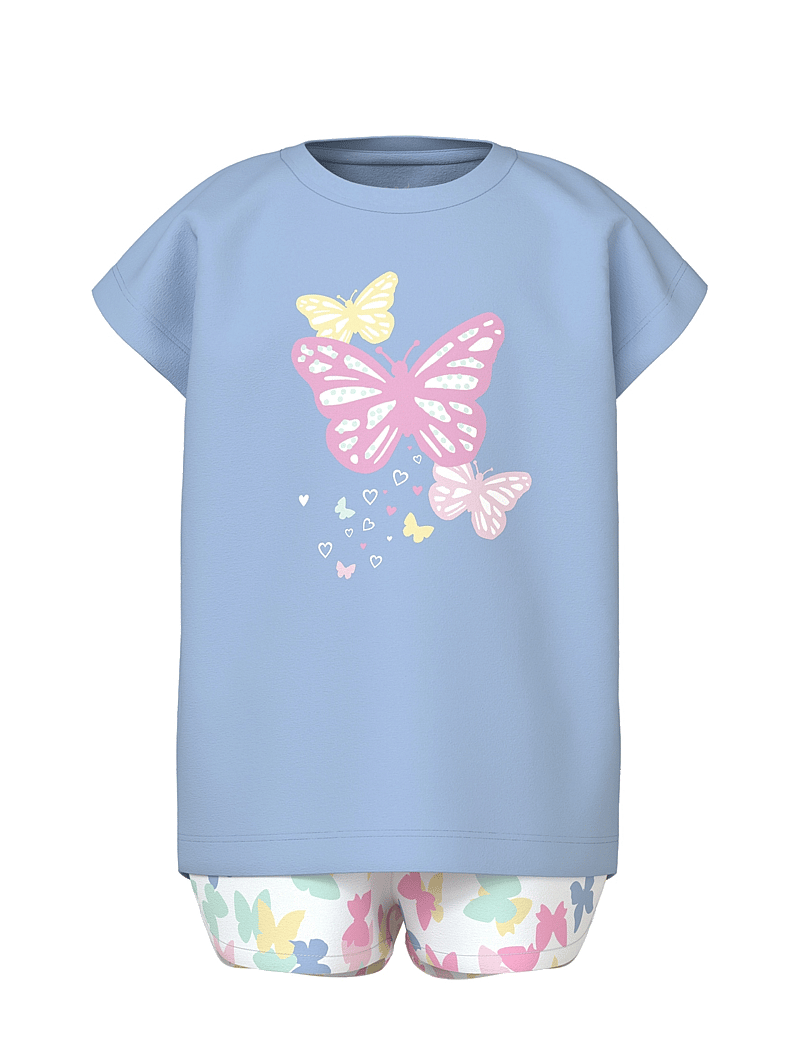 name it - NMFVIGEA CAPSL TOP SET - set med kortärmad t-shirt - chambray blue - 0