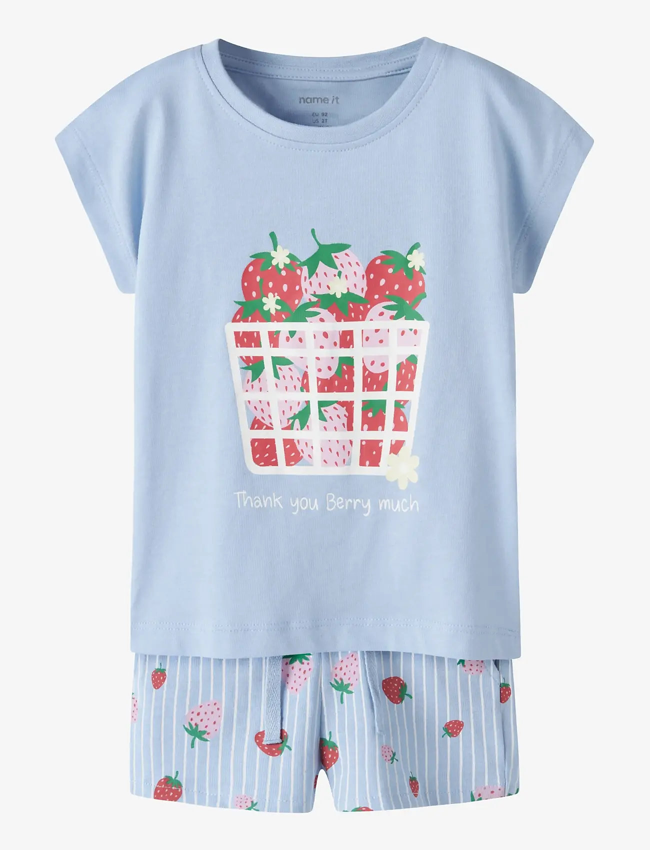 name it - NMFVIGEA CAPSL TOP SET - suvised sooduspakkumised - chambray blue - 0