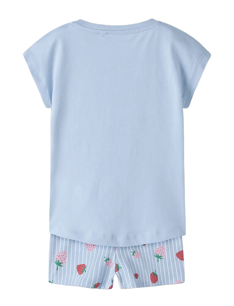 name it - NMFVIGEA CAPSL TOP SET - komplektid lühikeste varrukatega t-särgiga - chambray blue - 1