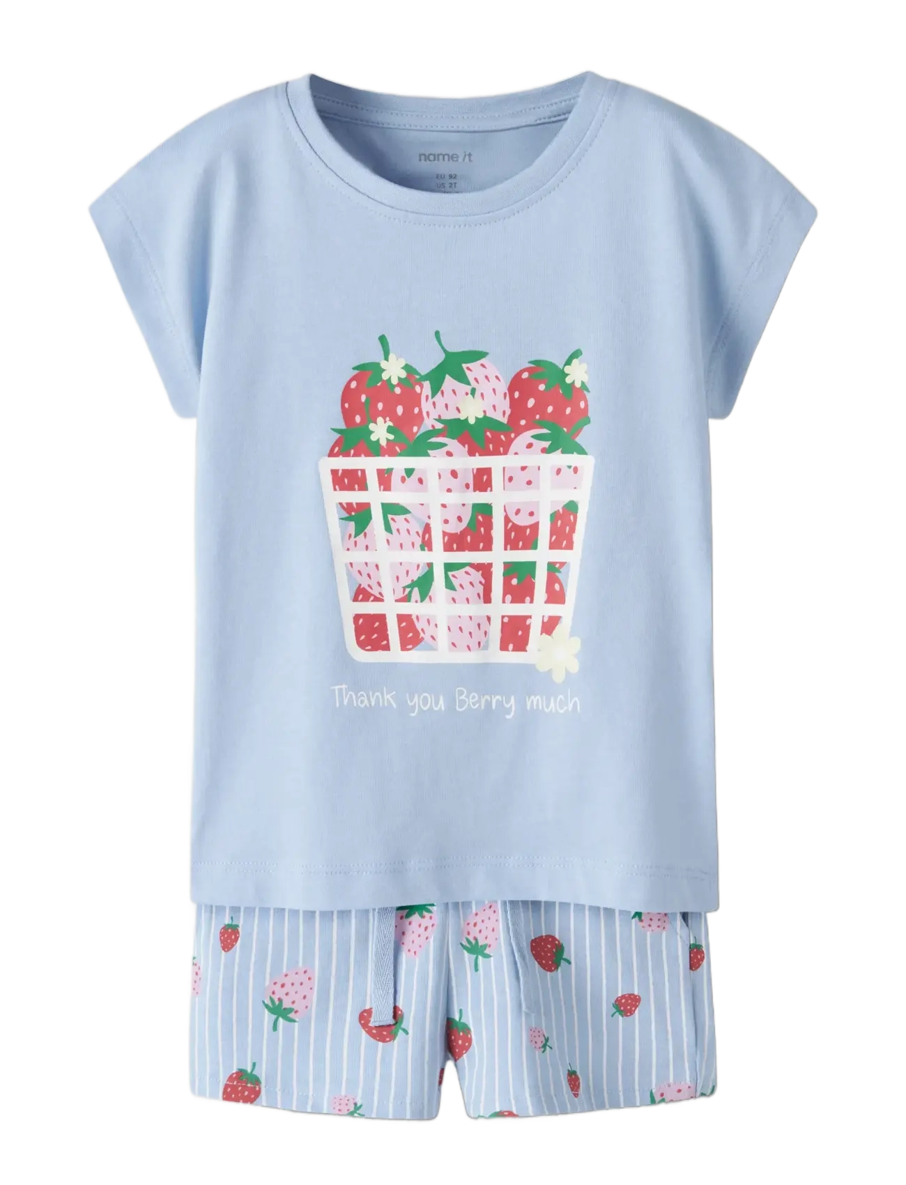 name it - NMFVIGEA CAPSL TOP SET - sæt med kortærmet t-shirt - chambray blue - 3