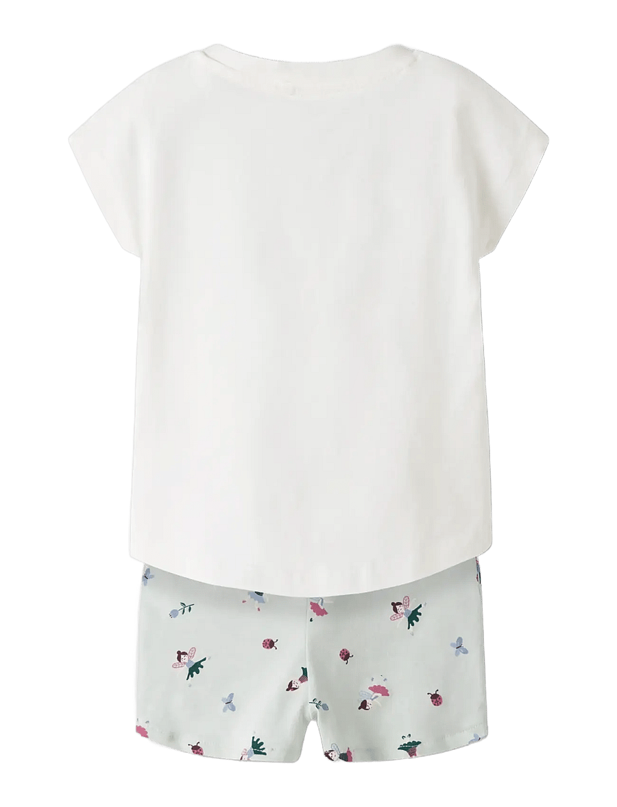 name it - NMFVIGEA CAPSL TOP SET - komplektid lühikeste varrukatega t-särgiga - cloud dancer - 1