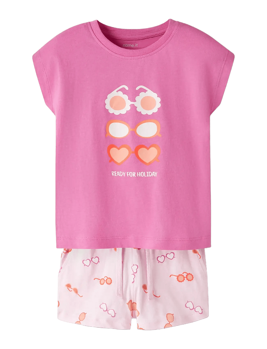 name it - NMFVIGEA CAPSL TOP SET - komplektid lühikeste varrukatega t-särgiga - strawberry moon - 3