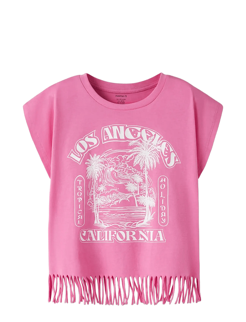 name it - NKFVALONE CAPSL SHORT TOP - lühikeste varrukatega t-särgid - strawberry moon - 2