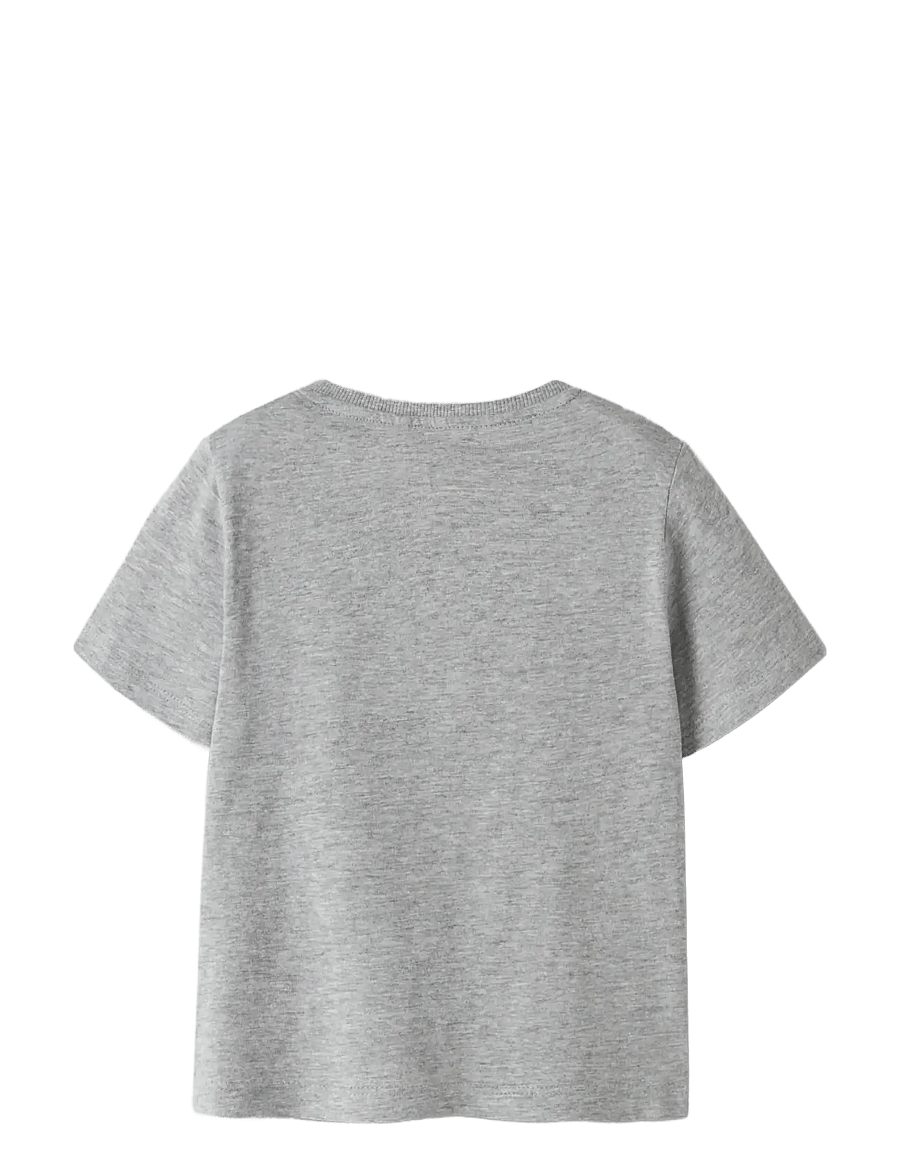 name it - NMMVAGNO SS LOOSE TOP - kurzärmelige - grey melange - 1