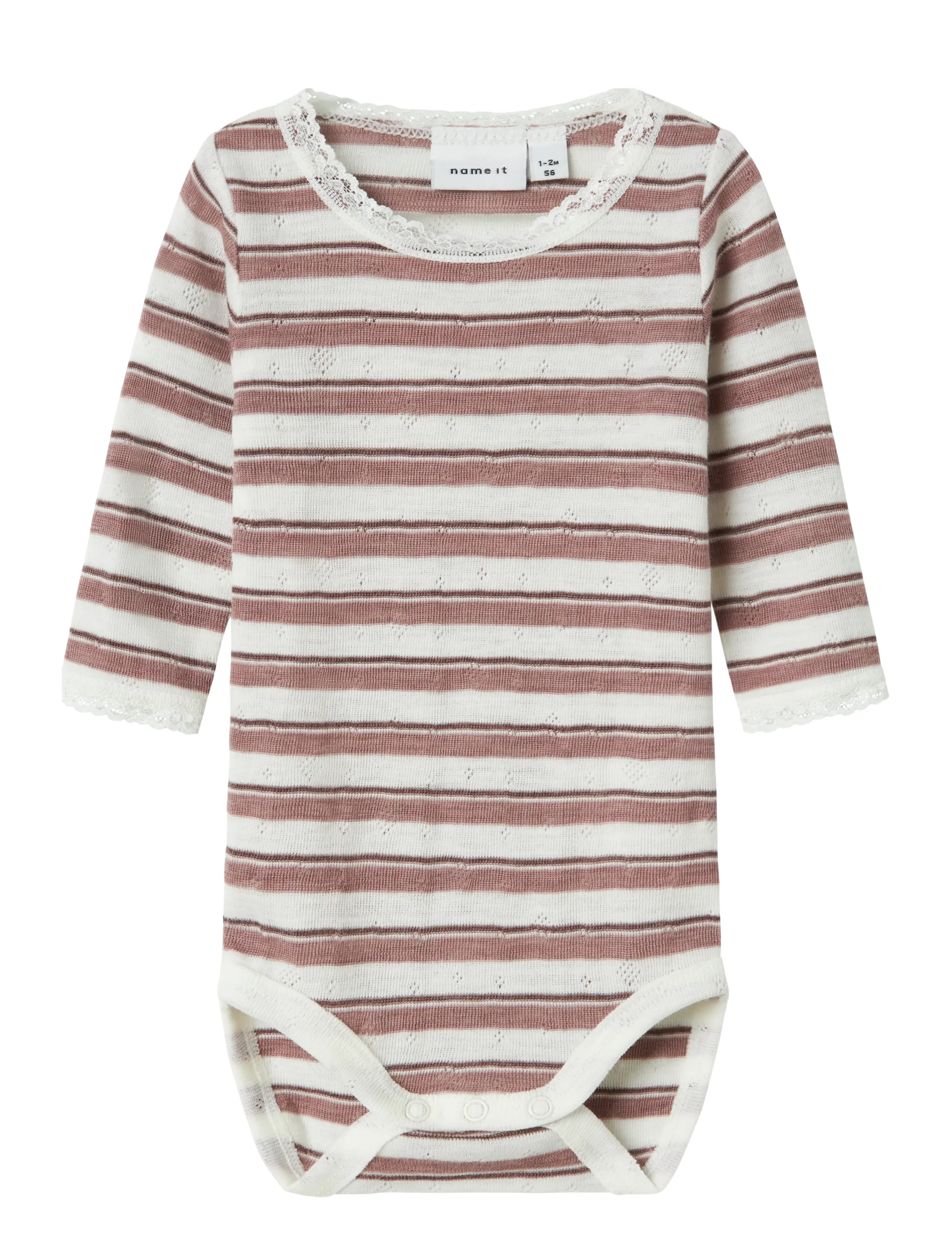 name it NBFWANG WOOL NEEDLE LS BODY NOOS - Uldundertøj baby - ANTLER / brown