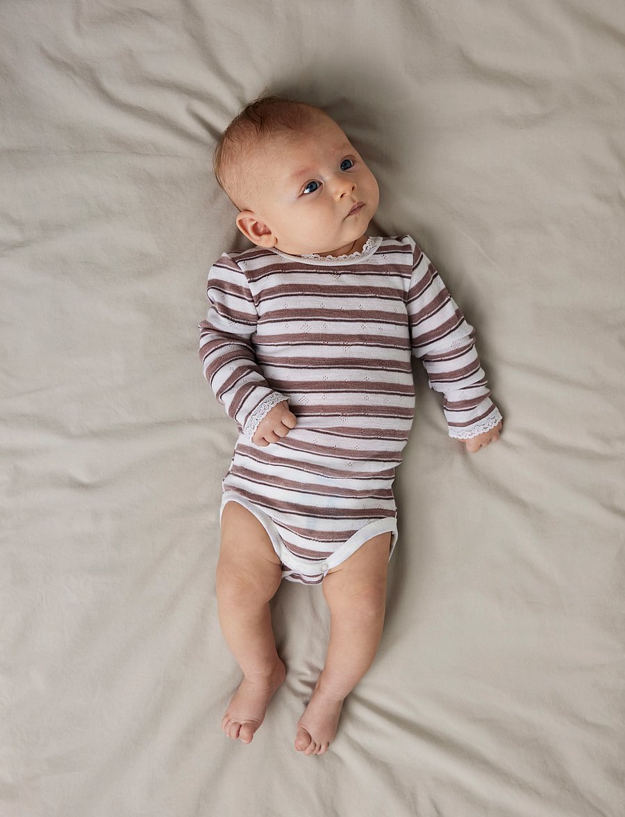 name it - NBFWANG WOOL NEEDLE LS BODY NOOS - underställ baby - antler - 0