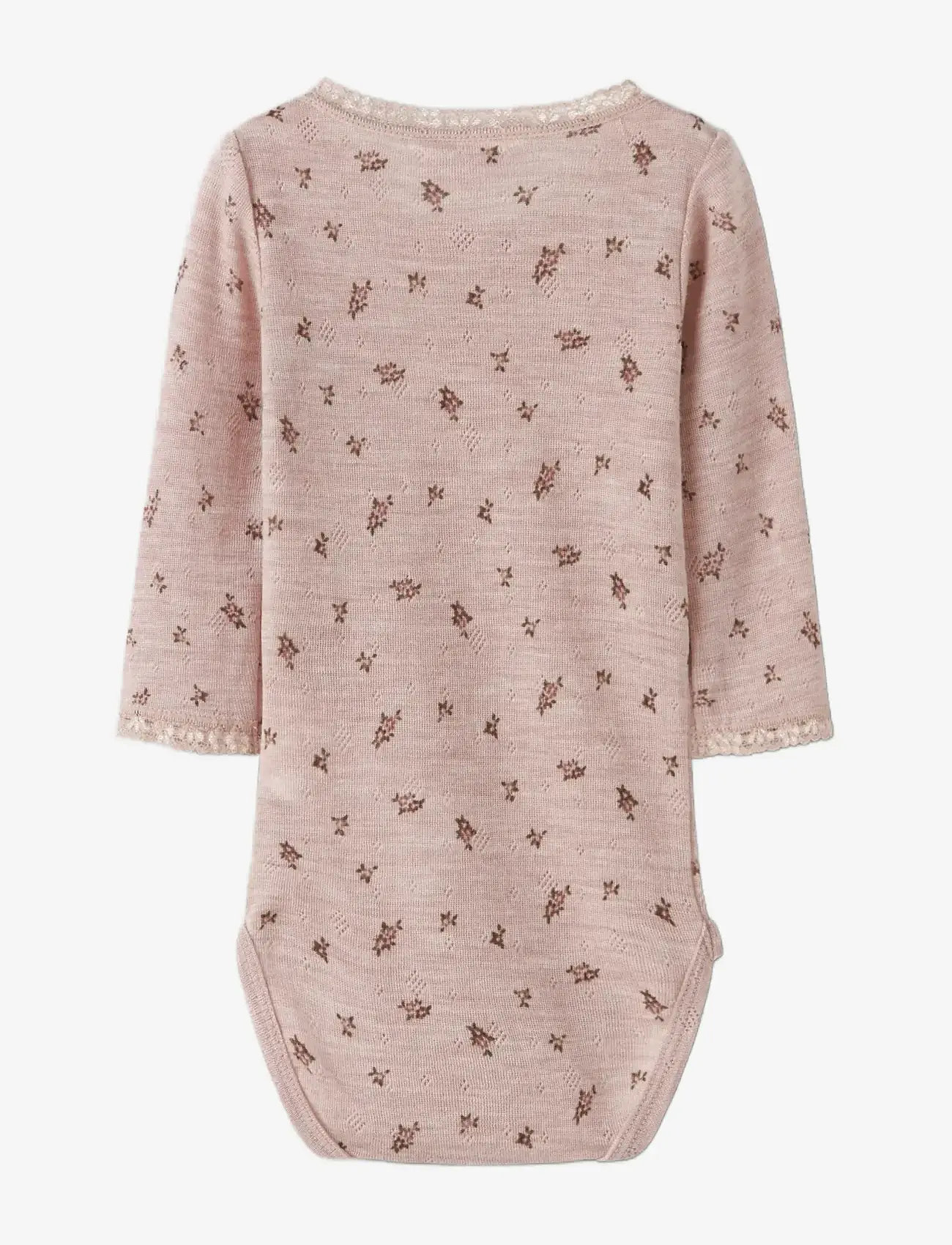 name it - NBFWANG WOOL NEEDLE LS BODY NOOS - base layer baby - shadow gray - 1