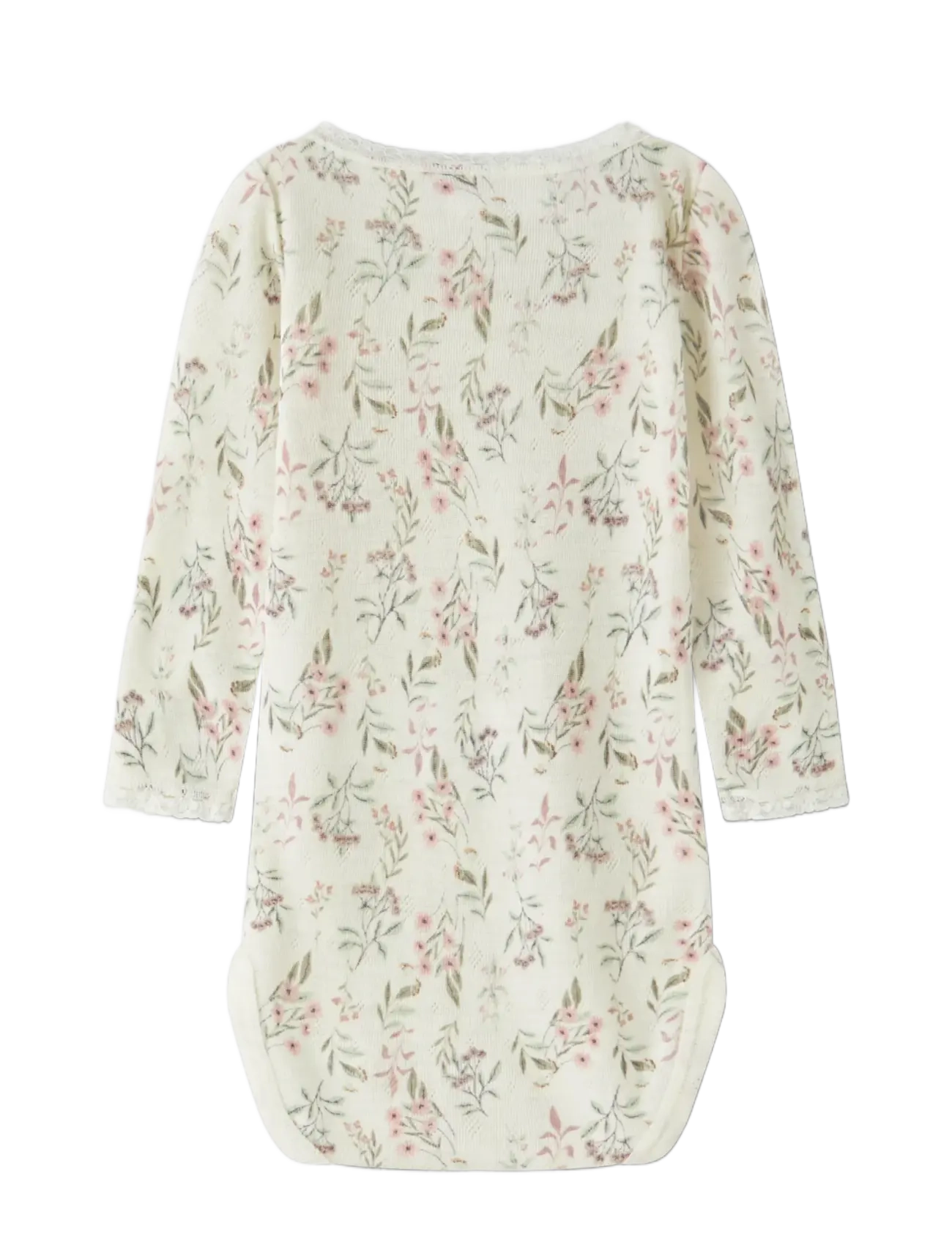 name it - NBFWANG WOOL NEEDLE LS BODY NOOS - beebi alusriided - snow white - 1