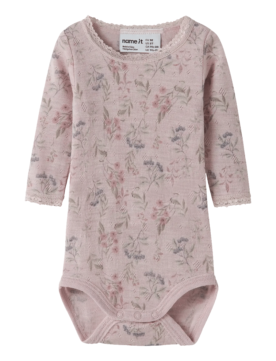 name it - NBFWANG WOOL NEEDLE LS BODY NOOS - beebi alusriided - violet ice - 0