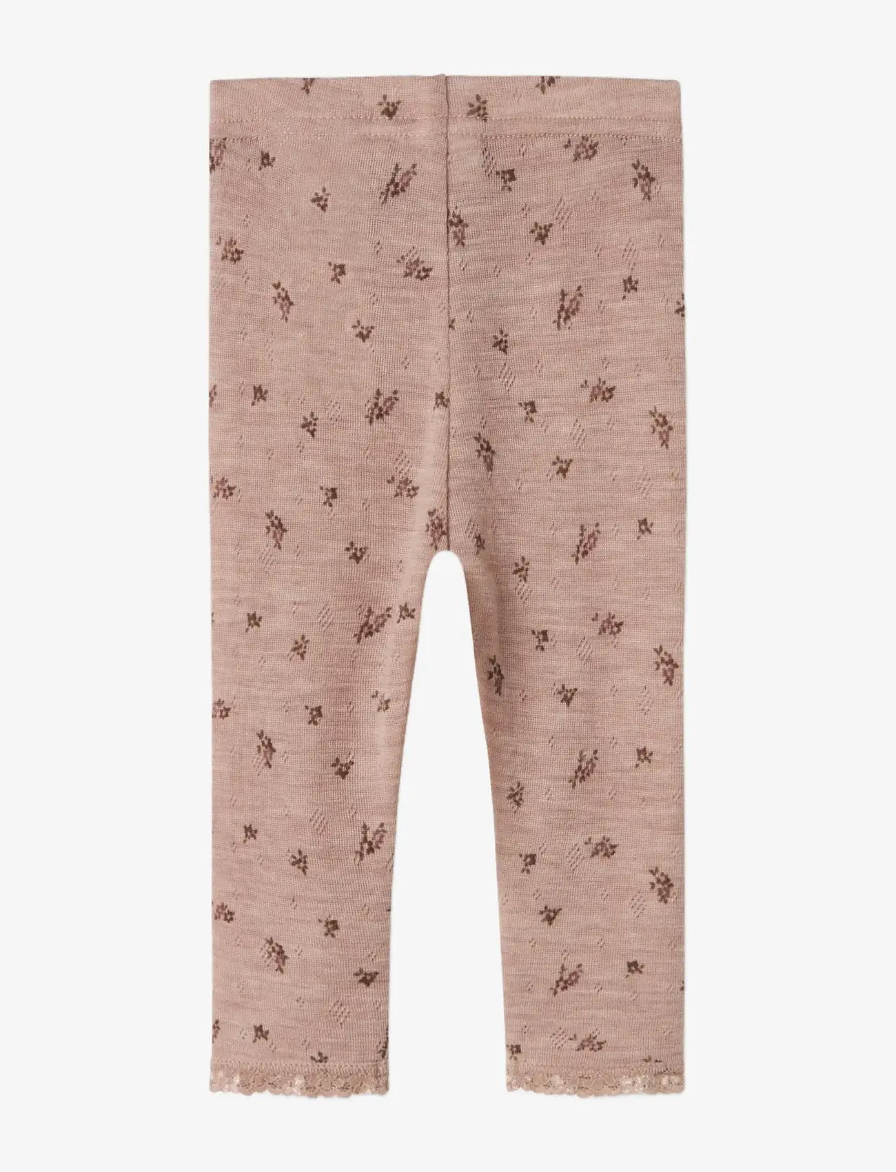 name it - NBFWANG WOOL NEEDLE LEGGING NOOS - underställ baby - shadow gray - 1