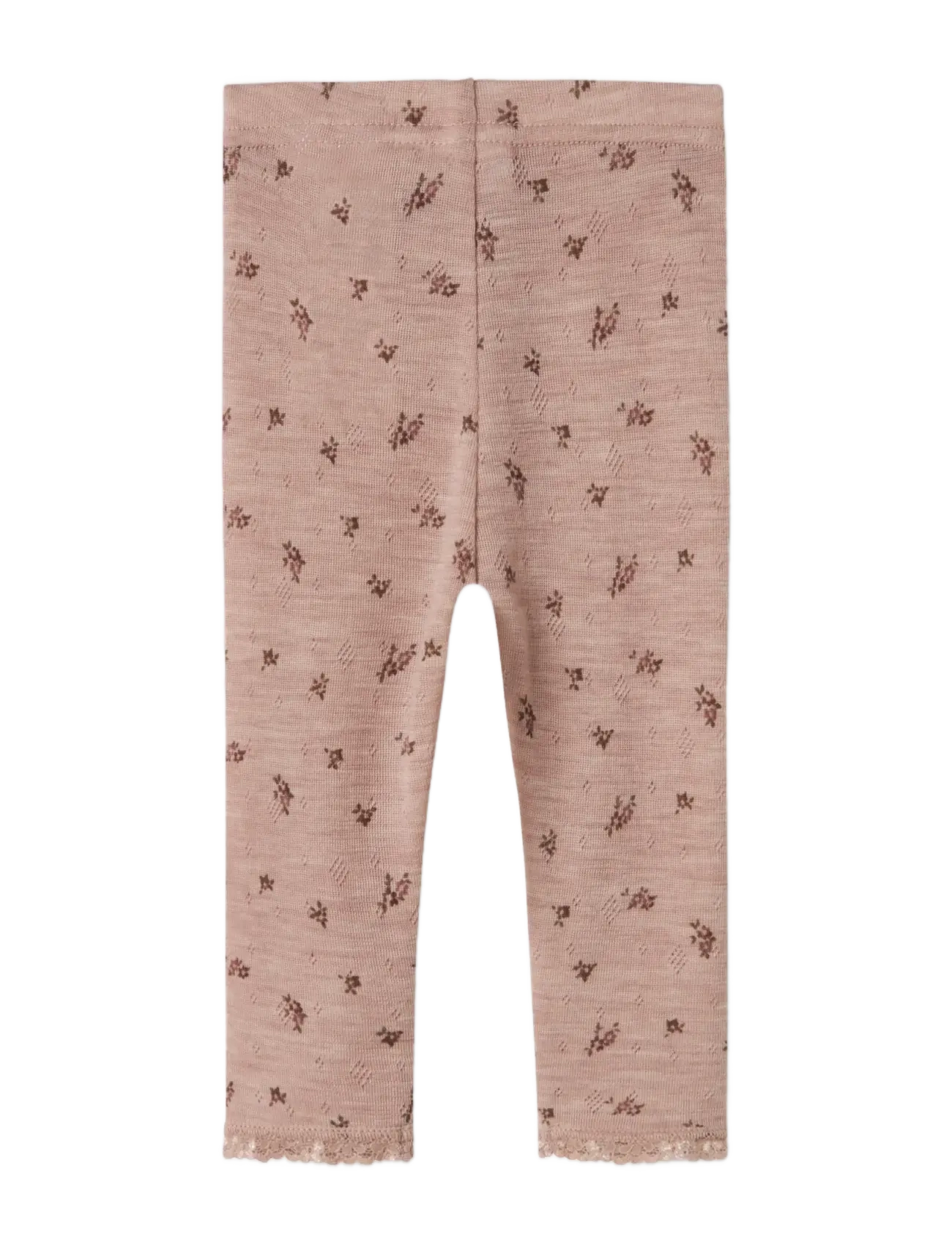 name it - NBFWANG WOOL NEEDLE LEGGING NOOS - uldundertøj baby - shadow gray - 1