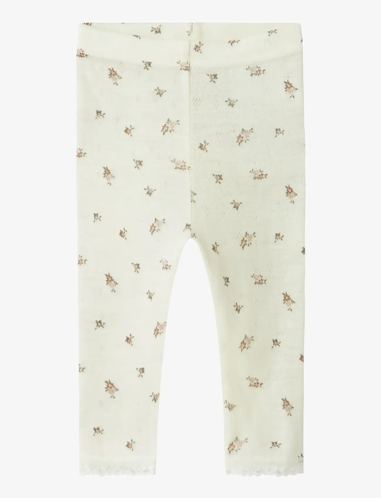 name it - NBFWANG WOOL NEEDLE LEGGING NOOS - base layer baby - snow white - 1