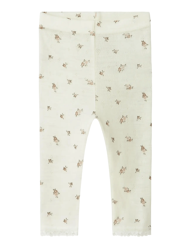 name it - NBFWANG WOOL NEEDLE LEGGING NOOS - base layer baby - snow white - 1