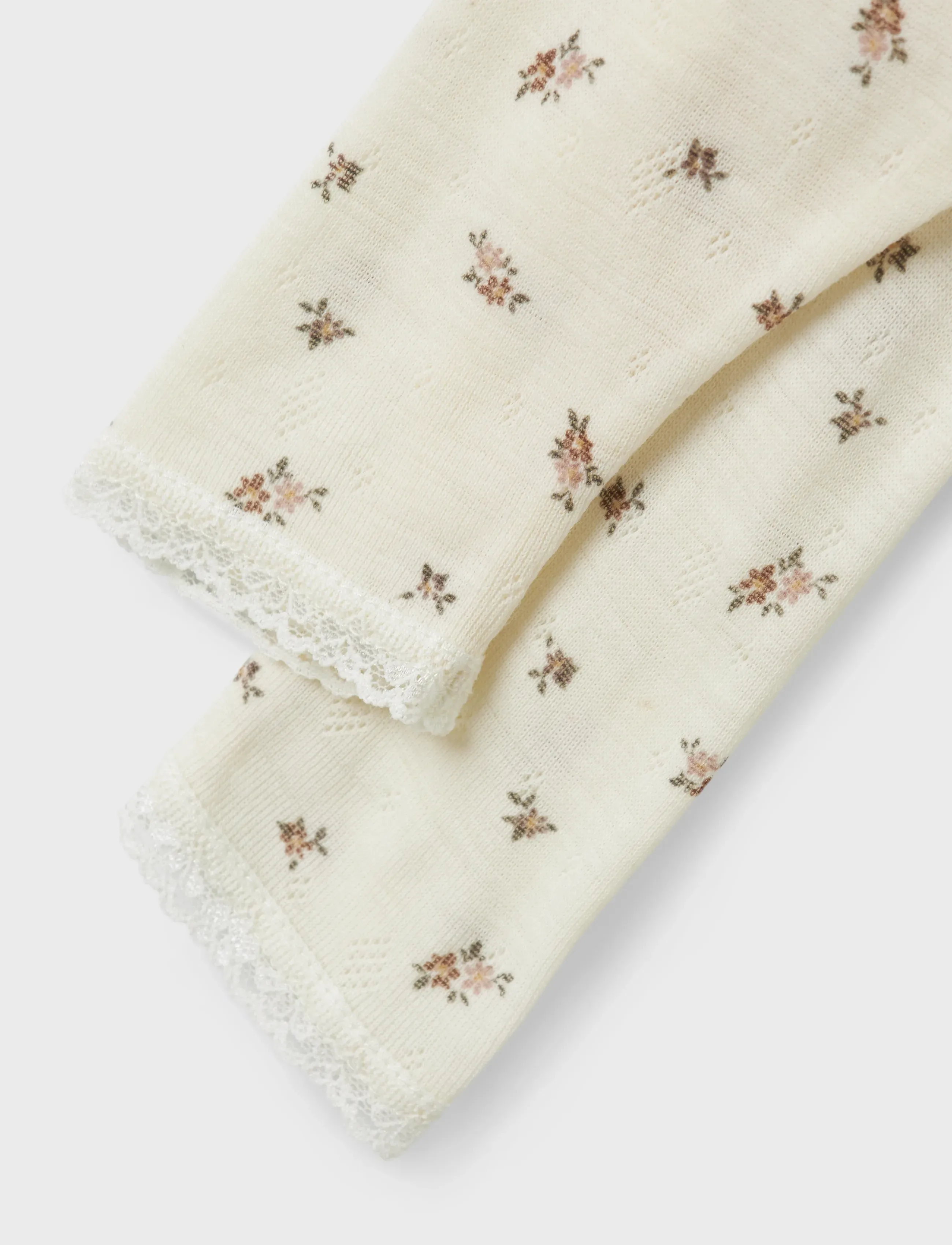 name it - NBFWANG WOOL NEEDLE LEGGING NOOS - base layer baby - snow white - 4
