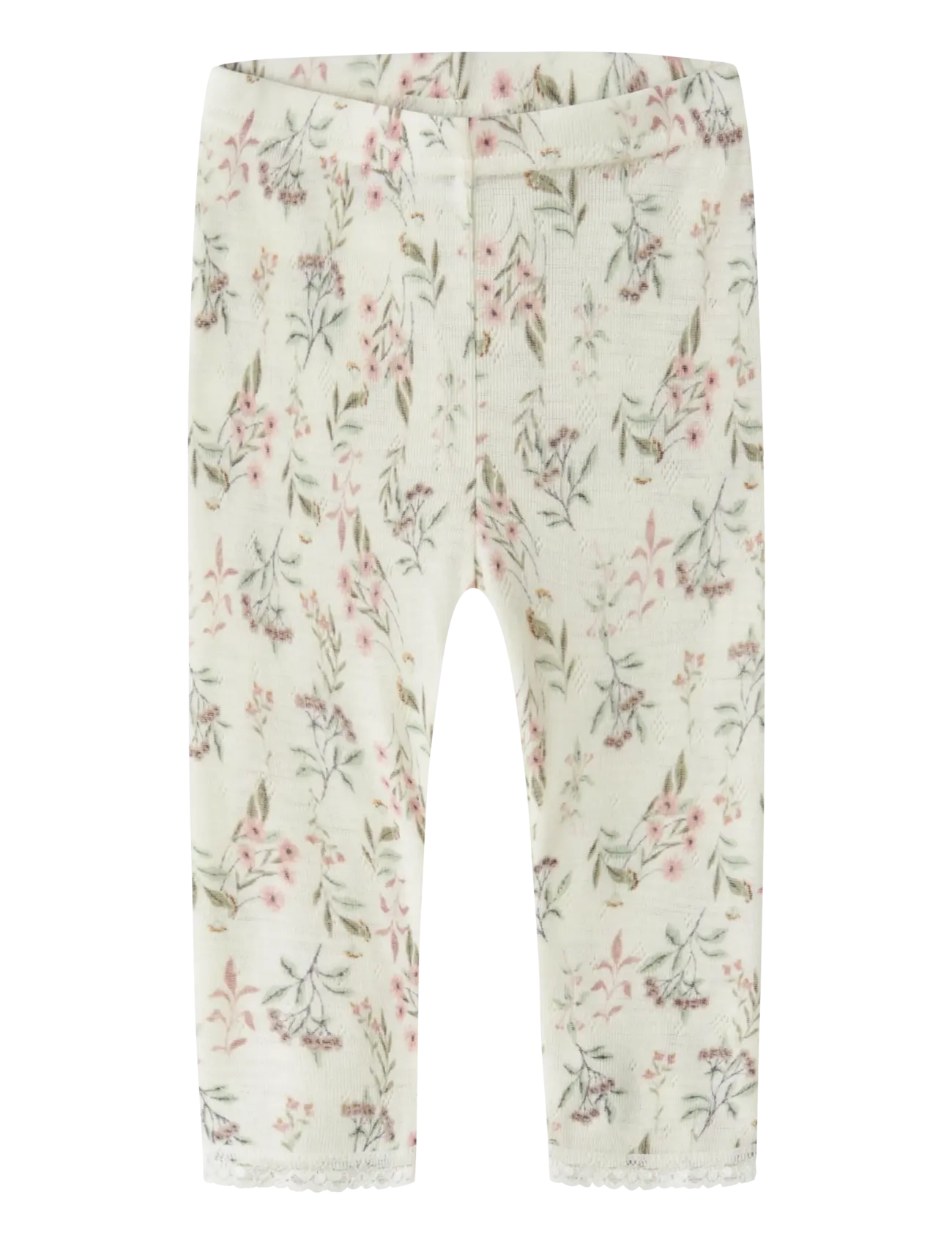 name it Nbfwang Wool Needle Legging Noos, 68, Unterteile, Weiß - Leggings, Kinder