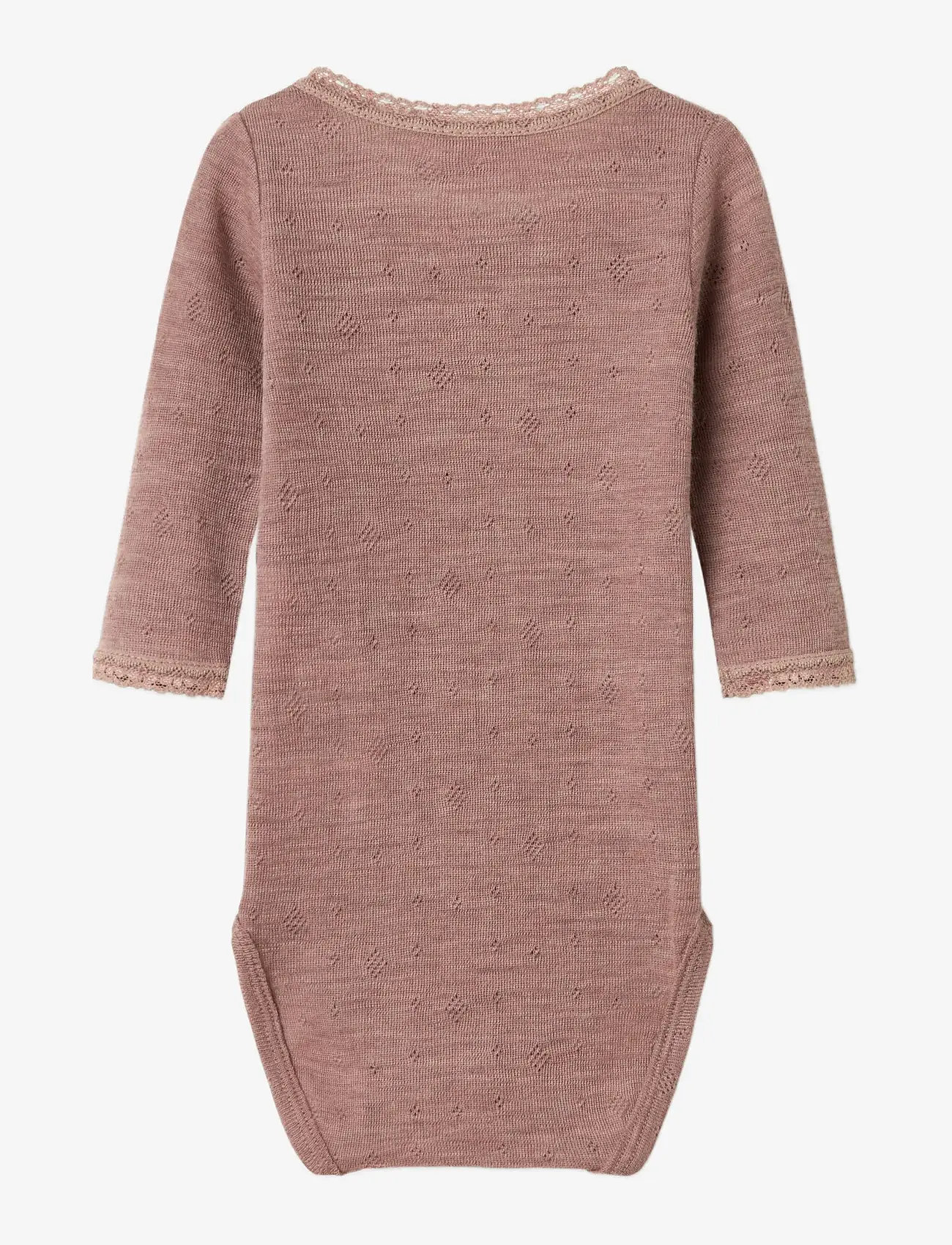 name it - NBFWANG WOOL NEEDLE LS BODY SOLID NOOS - langærmede bodyer - antler - 2