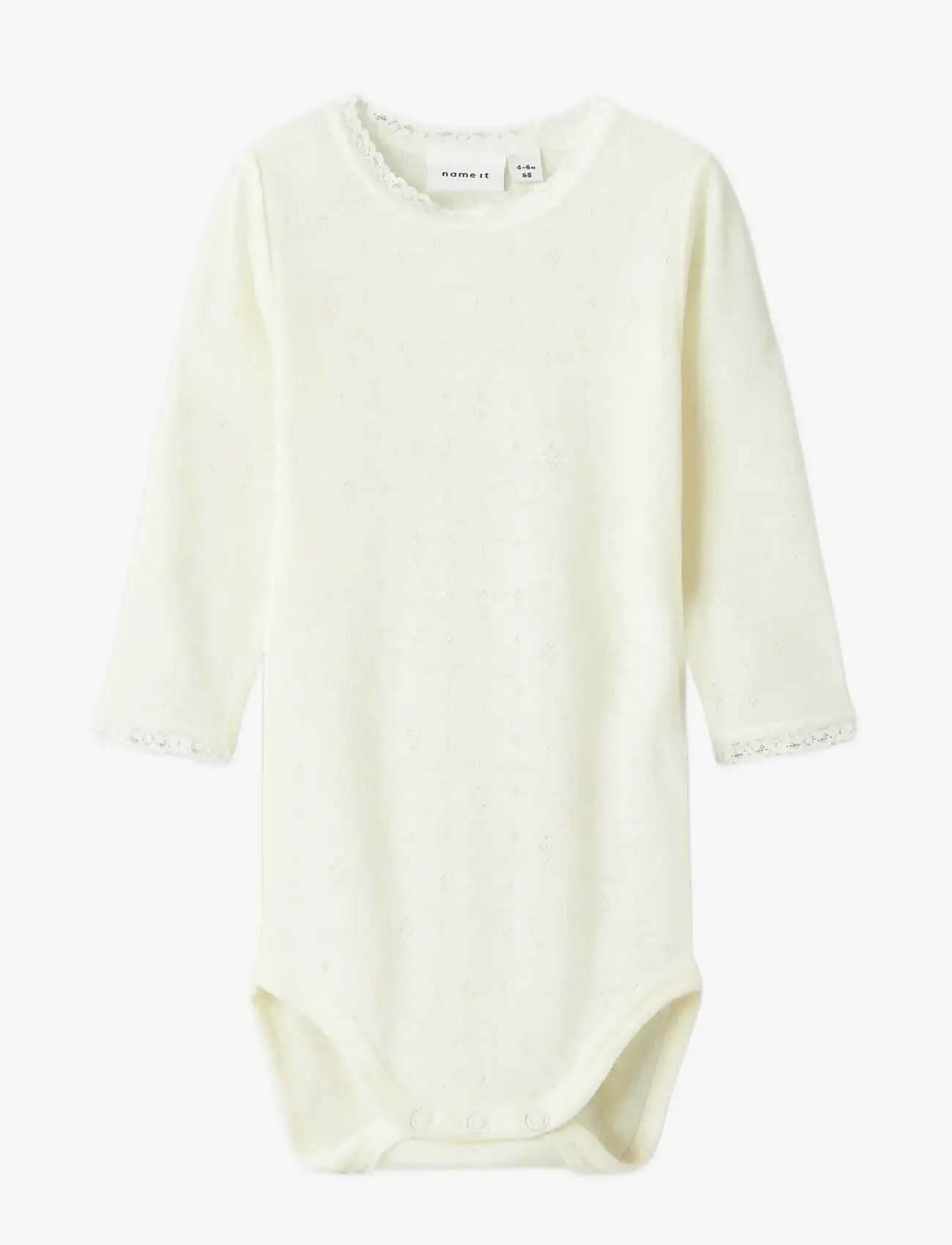 name it - NBFWANG WOOL NEEDLE LS BODY SOLID NOOS - die niedrigsten preise - snow white - 0