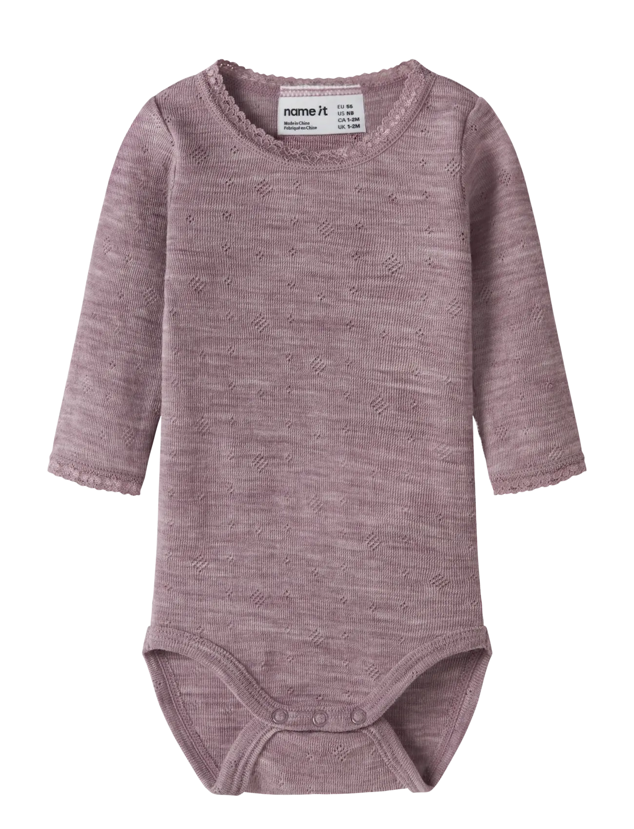 name it NBFWANG WOOL NEEDLE LS BODY SOLID NOOS - Bodies - TOADSTOOL / pink/rose