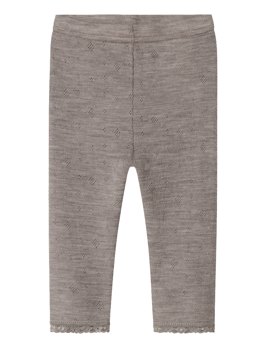name it - NBFWANG WOOL NEEDLE LEGGING SOLID NOOS - base layer baby - satellite - 0