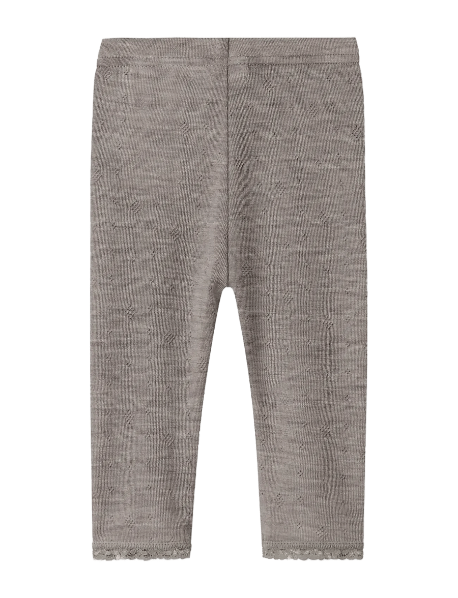name it - NBFWANG WOOL NEEDLE LEGGING SOLID NOOS - base layer baby - satellite - 1