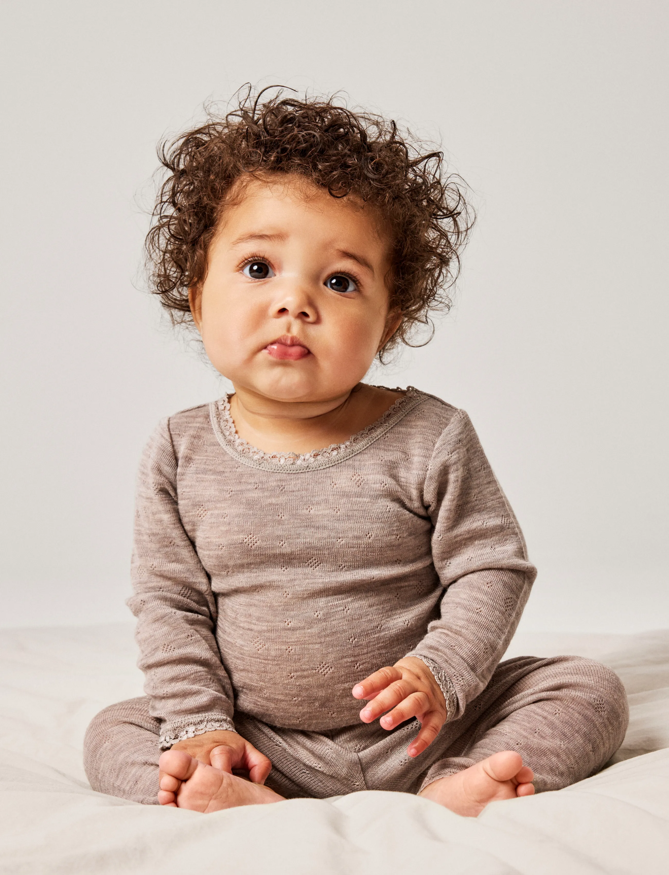 name it - NBFWANG WOOL NEEDLE LEGGING SOLID NOOS - uldundertøj baby - satellite - 2