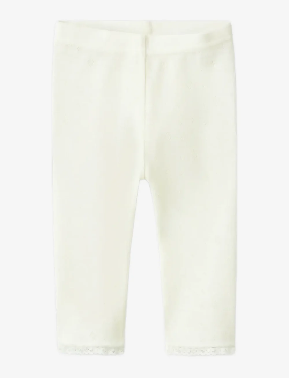 name it - NBFWANG WOOL NEEDLE LEGGING SOLID NOOS - base layer baby - snow white - 0