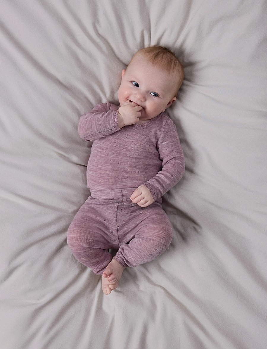 name it - NBFWANG WOOL NEEDLE LEGGING SOLID NOOS - termoveļa mazuļiem - toadstool - 1