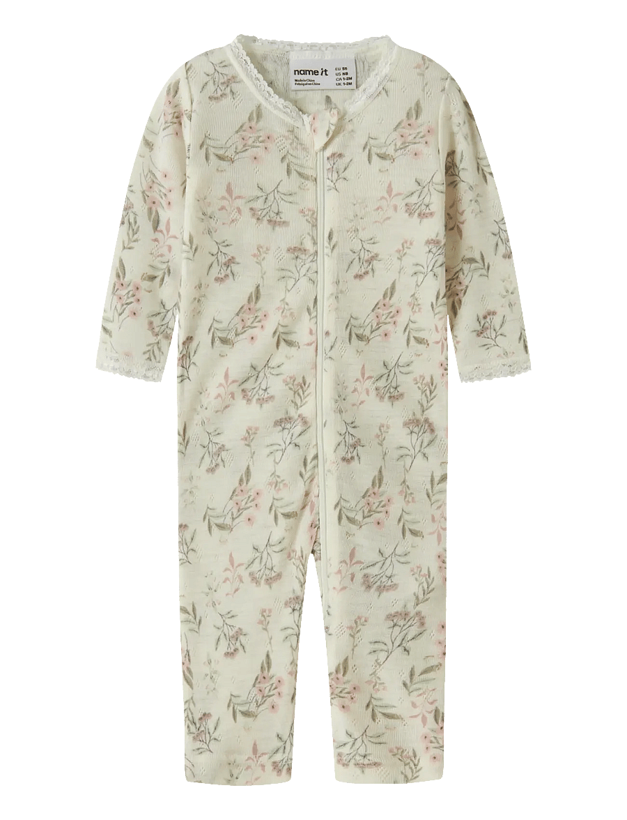 name it - NBFWANG WOOL NEEDLE NIGHTSUIT NOOS - sovoveraller - snow white - 0