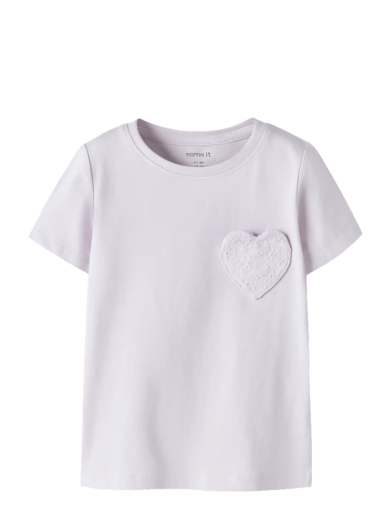 name it - NMFDEAS SS TOP - kurzärmelige - lavender fog - 0