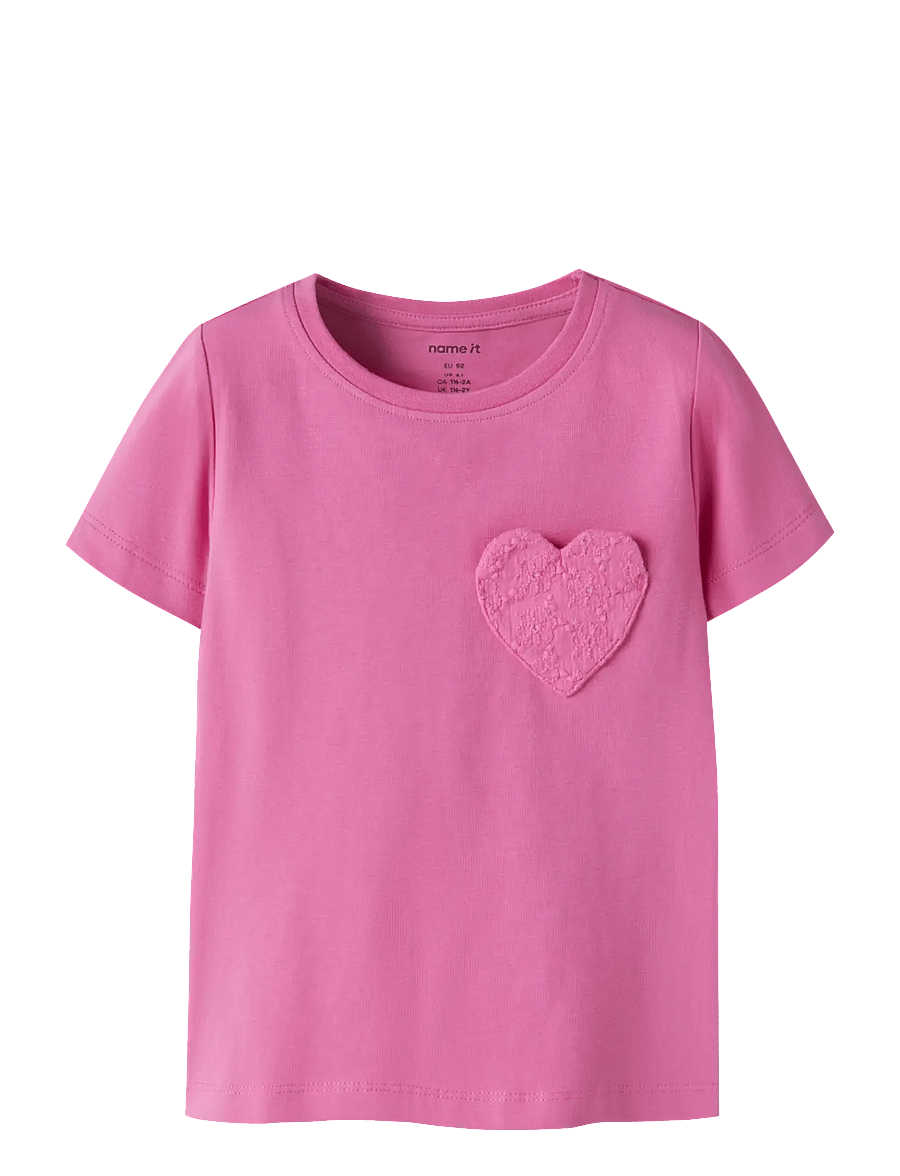 name it - NMFDEAS SS TOP - kurzärmelige - strawberry moon - 0