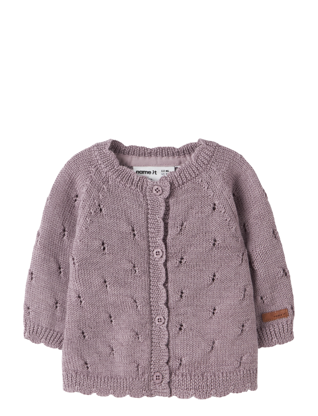 name it NBFWRILLA WOOL LS KNIT CARD - Cardigans - TOADSTOOL / pink/rose
