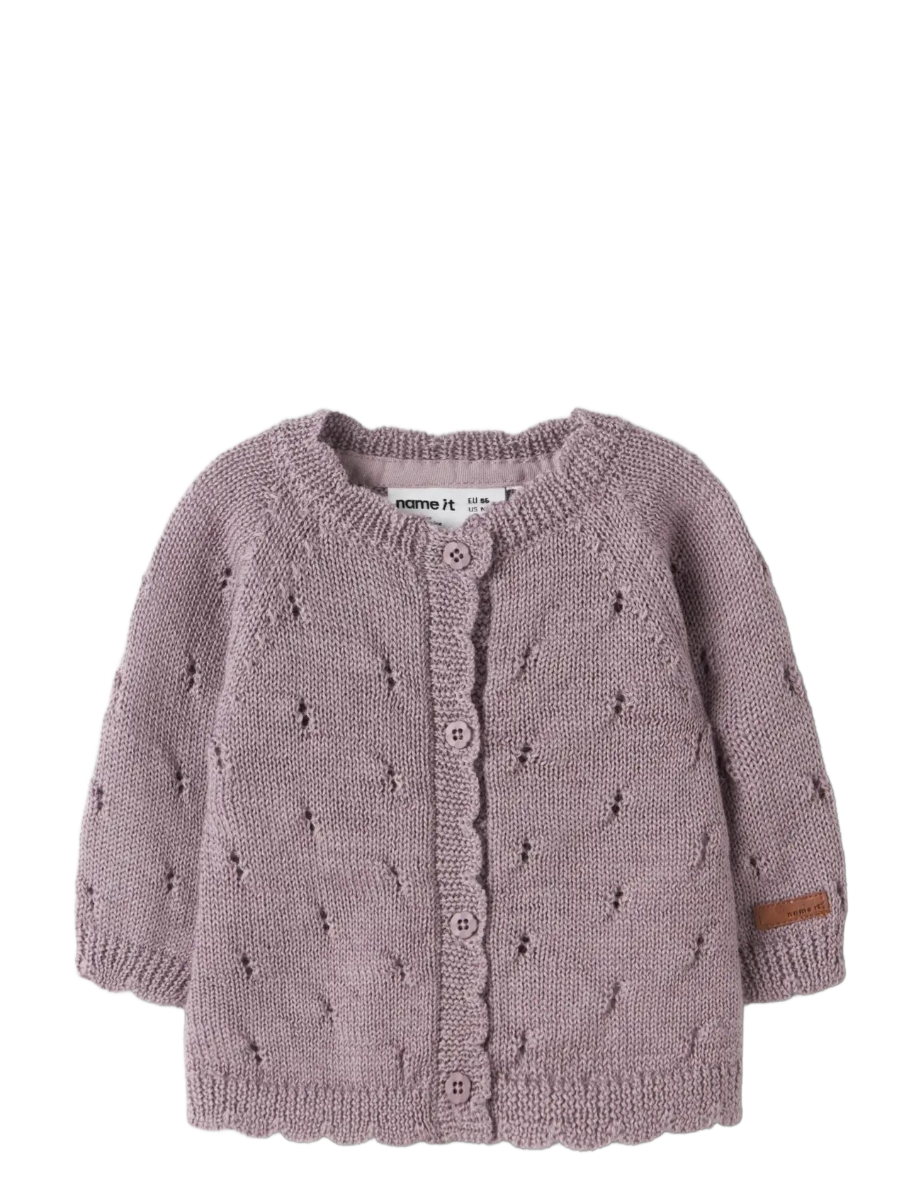 name it - NBFWRILLA WOOL LS KNIT CARD - cardigans - toadstool - 2